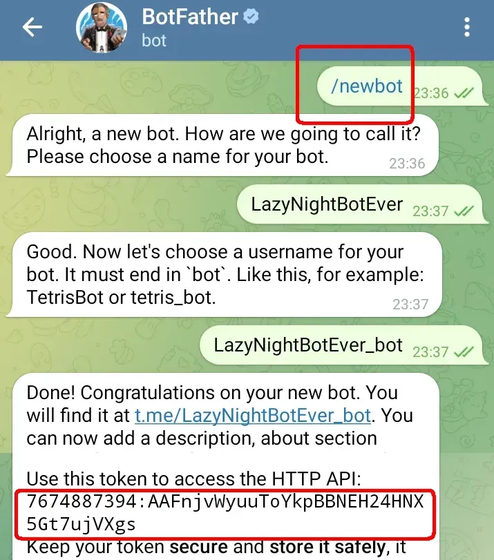 Telegram bot - how to retrieve your telegram token